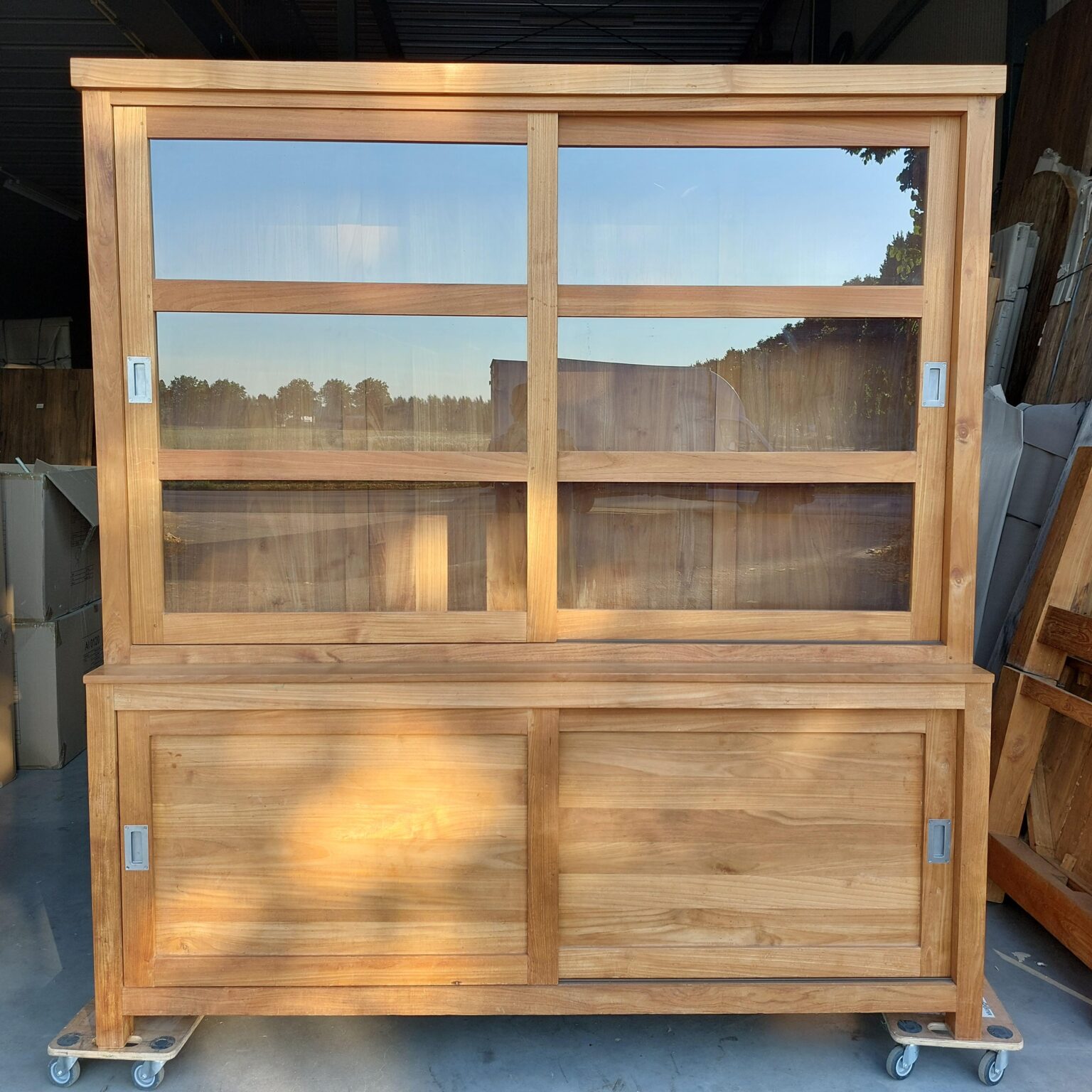 Showroommodel teak buffetkast 200cm
