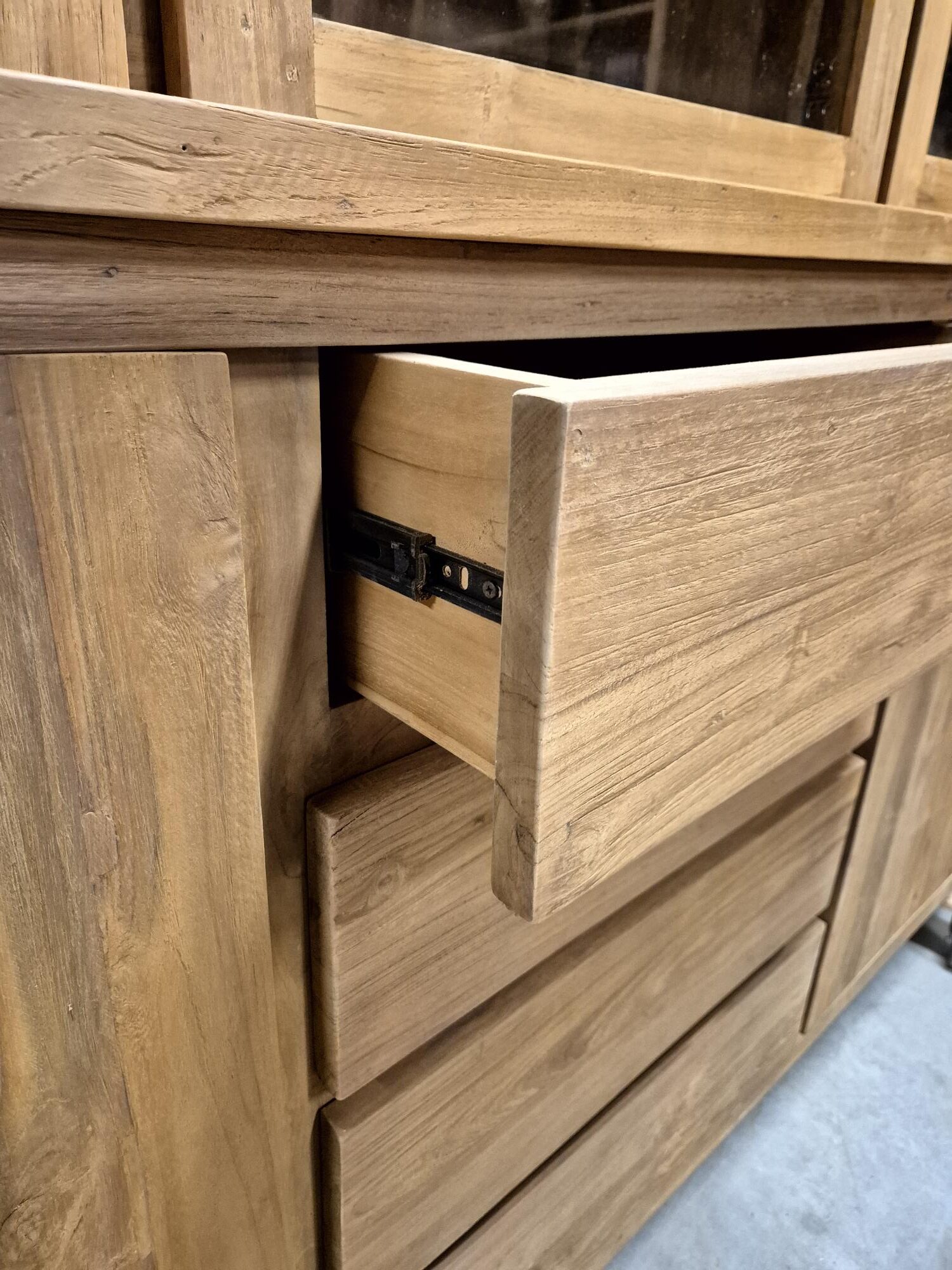 Buffetkast van oud teak 200 cm - Afbeelding 3