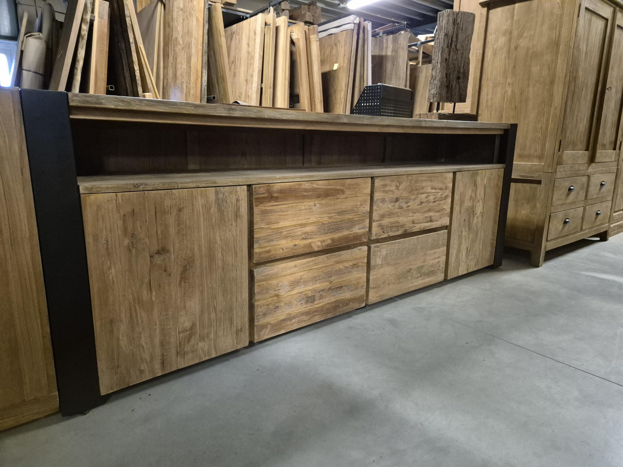 Robuust dressoir met laden en deuren (250 cm) - Afbeelding 2