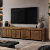 TV Meubel met Deuren van Gerecycled Teakhout