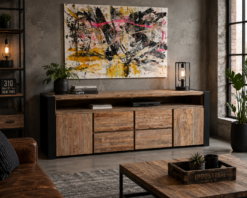 Robuust Teakhouten Dressoir 250 cm
