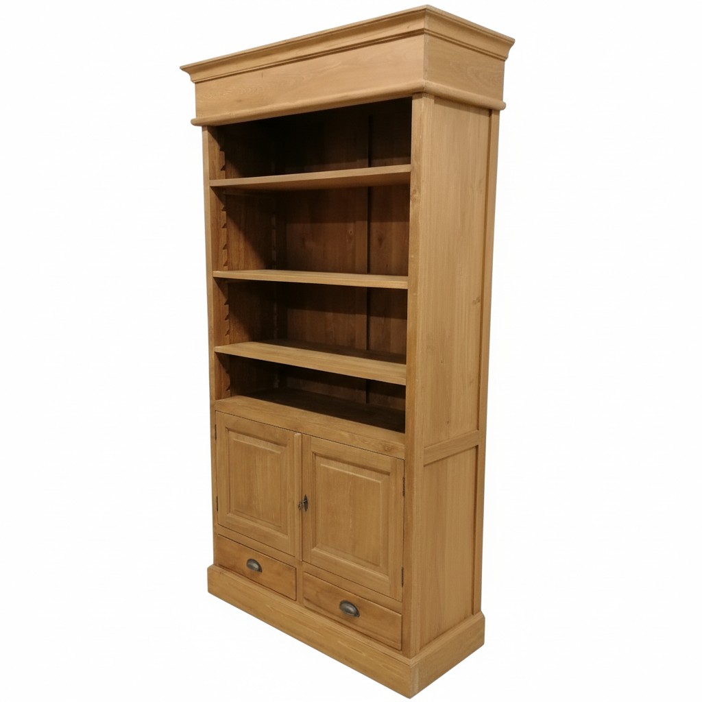 Boekenkast met deuren en laden (110 cm)