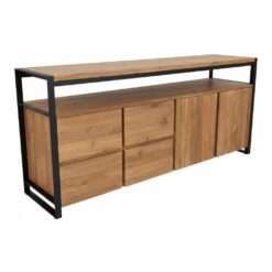 Industrieel dressoir met laden en deuren (220 cm)