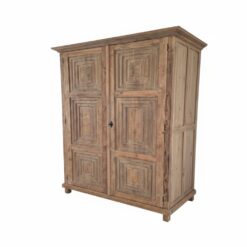 Kast met houtsnijwerk van massief teak 140 cm