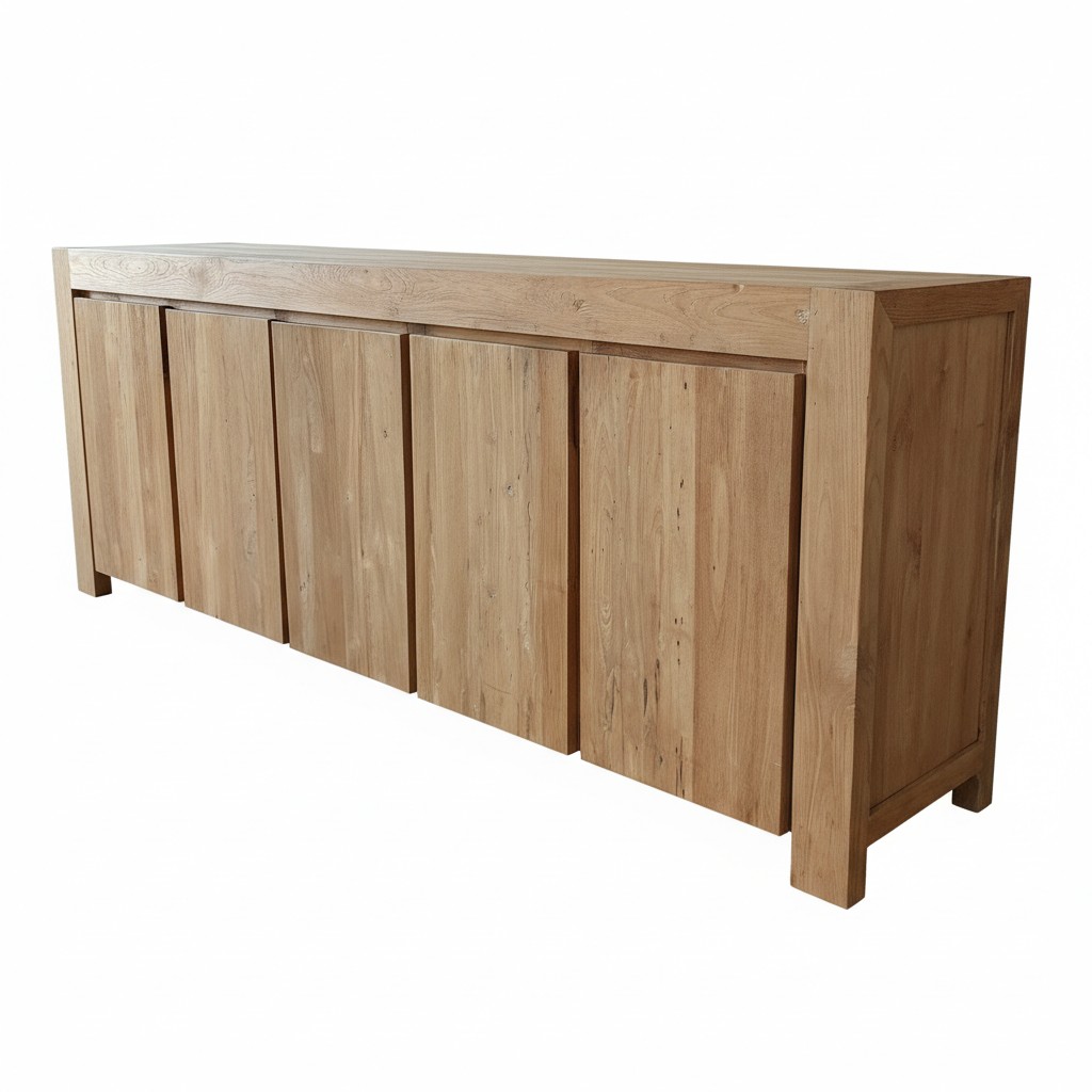 Massief dressoir met vijf deuren (250 cm)