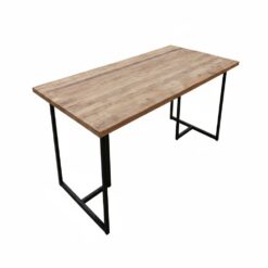 Rustieke eettafel met slank stalen onderstel (200 × 100)