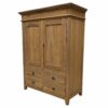 Teak garderobekast 130 cm met 4 laden