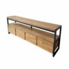 Tv-meubel met laden en industriële details (220 cm)